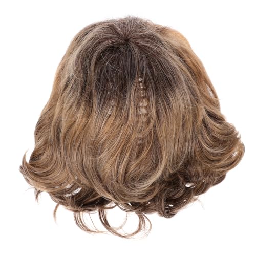 LALADEFIEE Perücke Damen Locken Kurzperücke Mit Lace Front Gewellte Partyhaarperücke Für Frauen Realistische Gelbe Lockenperücke Modische Friseurwerkzeuge von LALADEFIEE