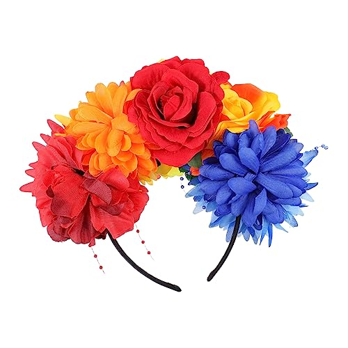 LALADEFIEE Flower Haarband Mit Farbenfrohen Blüten Verstellbar Und Wasserfest Für Festivals Hochzeiten Und Partys Für Und Mädchen von LALADEFIEE