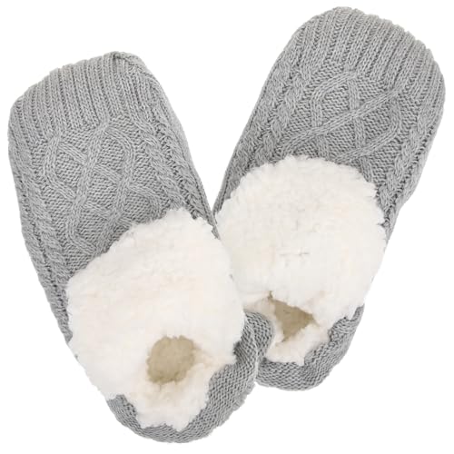 LALADEFIEE Plüsch Bodensocken Damen Warm Gefüttert Rutschfest Gemütlich Kuschelig Haussocken Winter Slipper Socken mit Weichem Material Atmungsaktiv für Kalte Tage und Indoor Zuhause Tragen von LALADEFIEE