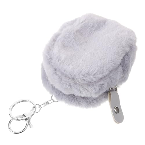 LALADEFIEE Plüsch Mini Zipper Geldbörse Damen Kleine Brieftasche Schlüsselanhänger Münzbeutel Tragbar Modisch Für Alltag von LALADEFIEE