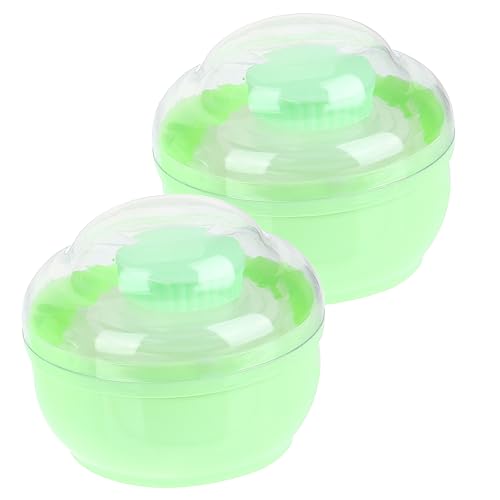 LALADEFIEE Puderquaste und Behälter-Set für Babys 2 Körperpuderbehälter mit Puderquasten sicheres Material einfache Verwendung auf Reisen oder zu Hause LALADEFIEE Puderquaste und Behälter-Set für Babys 2 Körperpuderbehälter mit Puderquasten sicheres Material einfache Verwendung auf Reisen oder zu Hause von LALADEFIEE