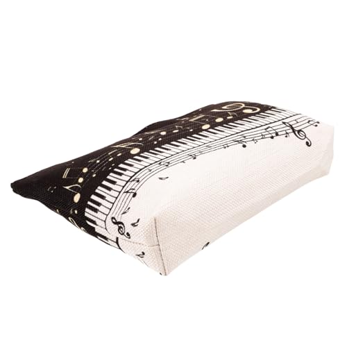 LALADEFIEE Schminktasche Mit Reißverschluss Musikthema-Druck Leichtgewichtige Kosmetiktasche Für Damen Reise-Outdoor-Organizer Schlüssel Kosmetika Münzen von LALADEFIEE