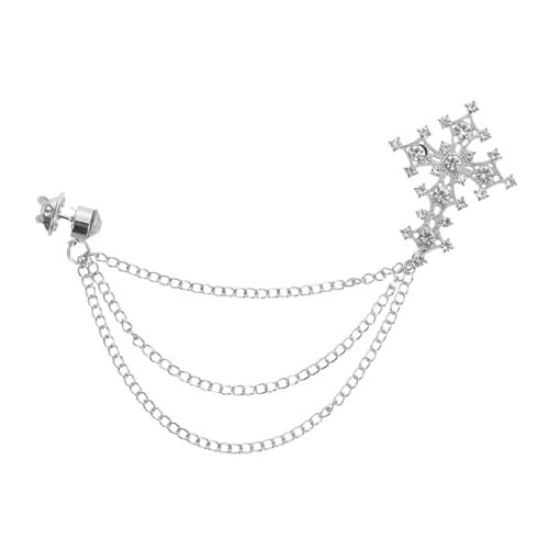 LALADEFIEE Retro Brosche Mit Diamantbesatz Quastenbrosche Sicherheitsnadeln Retro Brosche Quastenkragenbrosche Kleiderkragenclip Anstecknadel Für Anzug Quastenkette Anstecknadel von LALADEFIEE