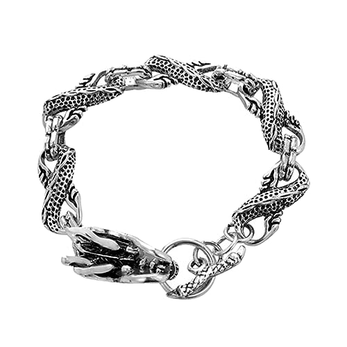 LALADEFIEE Retro Drachen Armband für Herren Einzigartige Handgelenkskette Robustem Material Perfektes für Männer Modischer Schmuck für Mystischer von LALADEFIEE