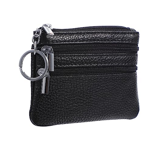 LALADEFIEE Geldbeutel Tragbare Aufbewahrungstasche Praktische Geldbörse Für Reisen Und Geschäftsreisen Mit Schlüsselring Schlichtes Design von LALADEFIEE