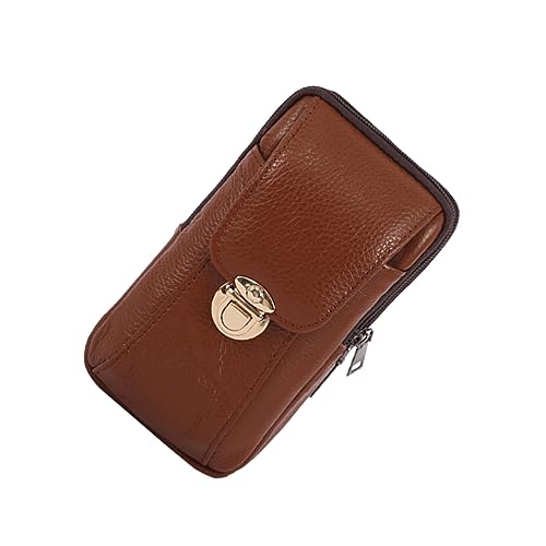 LALADEFIEE Rindsleder Hüfttasche für Männer Praktische Handytasche Geldhalter Verschleißfest Geräumig für Reisen und Outdoor Aktivitäten von LALADEFIEE