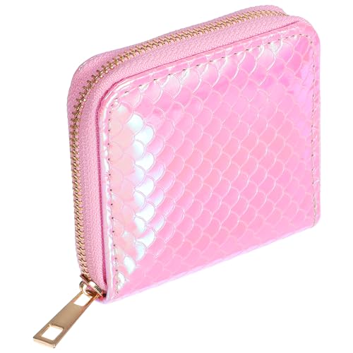 LALADEFIEE Meerjungfrau Geldbörse Pu Münztasche Für Mädchen Reißverschluss Glänzendes Design Klein Und Leicht Für Einkäufe Und Ausgehen von LALADEFIEE