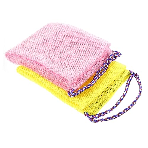 LALADEFIEE Körperpeeling Handtuch 2 Stück Rückenschrubber Für Dusche Hautreinigungstuch Aus Netzartigem Material Wiederverwendbar Effektiv Für Rücken Und Nacken Praktisches Peeling von LALADEFIEE