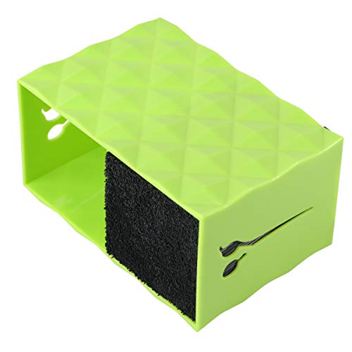 LALADEFIEE Rutschfeste Aufbewahrungsbox Für Haarspangen Scherenhalter Grün Organizer Mit Doppelschlitzen Platzsparend Für Friseurbedarf von LALADEFIEE