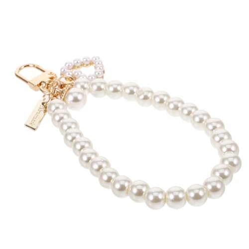 LALADEFIEE Schlüsselanhänger Mit Kunstperlen Perlenanhänger Für Damen Rucksack Taschen Accessoires Schlüsselringe Für Damen von LALADEFIEE