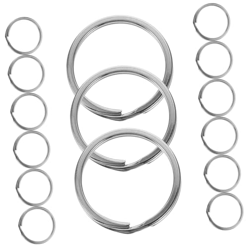 LALADEFIEE Edelstahl Schlüsselringe Schlüsselanhänger Ringe 25mm Außendurchmesser Flach Schlüsselring Set Für Schlüsselbund Und DIY Projekte von LALADEFIEE