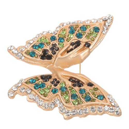 LALADEFIEE Schmetterlings Broschennadeln Metallnadeln Strass Brosche Damen Modeschmuck Anstecknadel Kragennadel Vintage Stil Schmuck Accessoire von LALADEFIEE