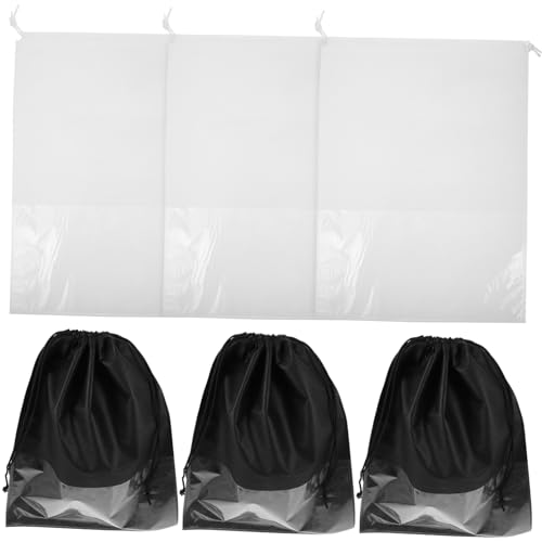 LALADEFIEE 6stücke Schuhbeutel Mit Kordelzug Und Fenster Staubdichte Aufbewahrungstaschen Für Männer Und Frauen Für Reisen Und Täglichen Gebrauch von LALADEFIEE