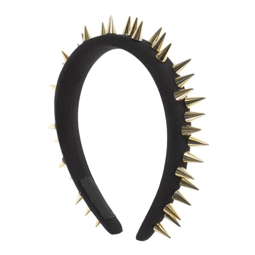 LALADEFIEE Stirnband Mit Nieten Für Damen Rutschfeste Kopfbedeckung Im Punk-stil Verzierte Stirnbänder Für Partys Halloween Und Alltag Langlebiges Stoffdesign von LALADEFIEE