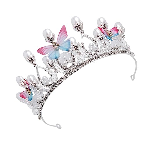 LALADEFIEE Silber Krone Haarreif Langlebiges Mädchen Haarband Stilvolles Prinzessin Accessoire für Geburtstage Partys Hochzeiten und Kostüme Eleganter Haarschmuck für Kleine Mädchen von LALADEFIEE