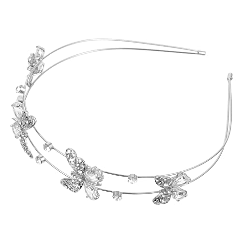 LALADEFIEE Strass-schmetterlings-kopfschmuck Hochzeits-kristall-stirnband Für Damen Einfacher Brautschmuck Aus Zinklegierung von LALADEFIEE