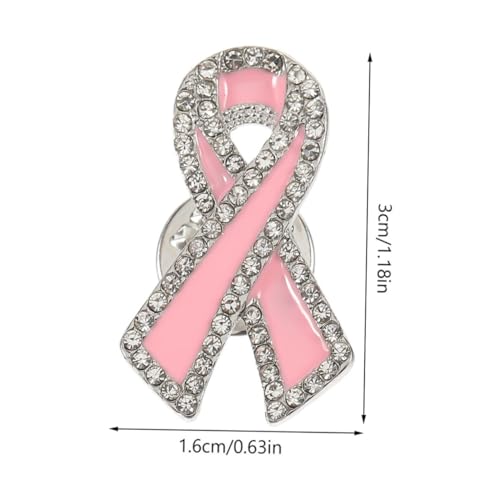 LALADEFIEE Strass Legierungsbandbrosche Brustkrebs Bewusstsein Anstecknadel Metalllegierung Charity Event Schmuck für Kleidung Taschen Schals Frauen von LALADEFIEE