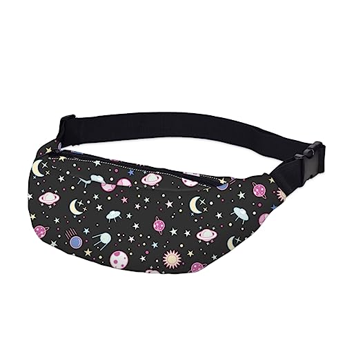 LALADEFIEE Stylische 3D Druck Hüfttasche Mit Verstellbarem Gurt Mit Sternenhimmel Muster Modische Fanny Pack Für Damen Praktische Bauchtasche Für Reisen Und Freizeit von LALADEFIEE