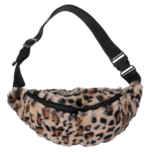 LALADEFIEE 1Stück Leopardenmuster Umhängetasche für Damen Verstellbare Gürteltasche Multifunktionale Bauchtasche für Reisen Sport und Alltag als Crossbody Bag oder Schultertasche von LALADEFIEE