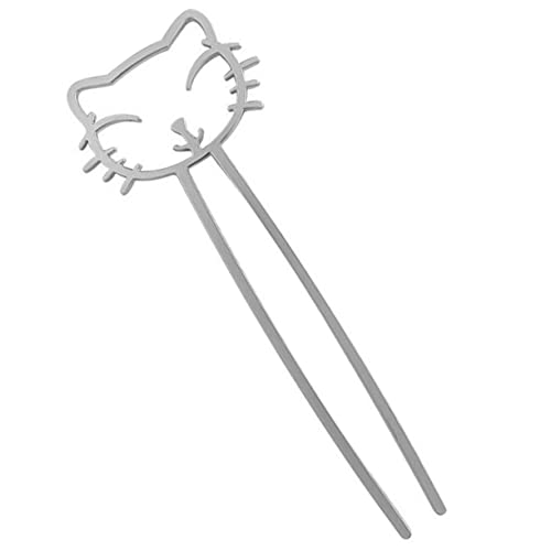 LALADEFIEE Metall-haarstab Katzen-essstäbchen Für Frauen Und Mädchen Dutt-haarnadel Zubehör von LALADEFIEE