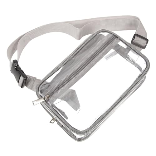 LALADEFIEE Taillentasche Transparent Unisex Einstellbare Gürteltasche für Sport Reisen Freizeit Diebstahlsicherer Hüftbeutel mit Mehreren Fächern für Damen von LALADEFIEE