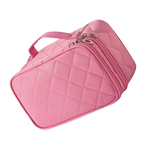 LALADEFIEE 1stück Doppel-Schicht Kosmetiktasche Wasserfester Reise-waschbeutel Mit Spiegel Praktischer Organizer Für Make-up Und Toilettenartikel Für Reisen Gym Und Outdoor-aktivitäten von LALADEFIEE