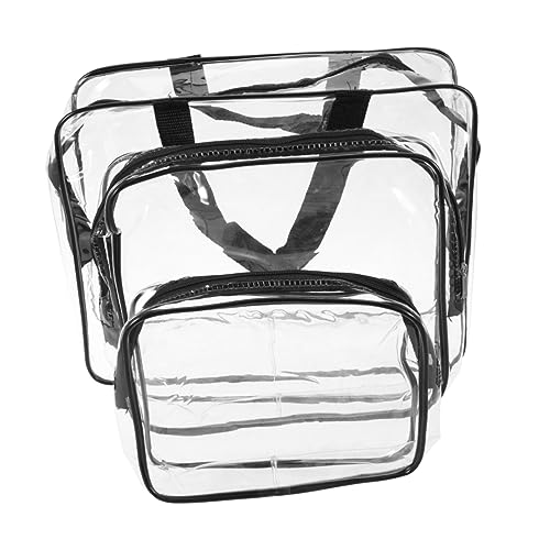 LALADEFIEE Transparente PVC Kosmetiktasche Wasserdichter Toilettenartikel Organizer Für Reisen Sport Und Zuhause Schwarz Umweltfreundliches Material von LALADEFIEE