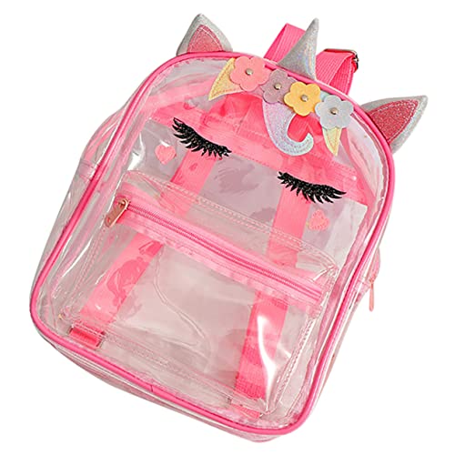LALADEFIEE Transparenter Einhorn-Rucksack Für Mädchen Aus Kunststoff Mit Feiner Textur Praktisch Und Langlebig Für Schule Und Reisen von LALADEFIEE