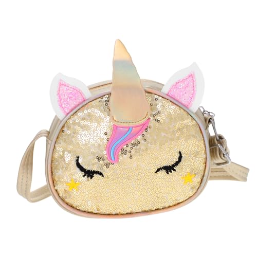 LALADEFIEE Unicorn Umhängetasche Für Mädchen Glitzernde Weiche Pu Geldbörse Mit Viel Für Spielzeug Und Accessoires Als Geburtstagsgeschenk Für Kleine Prinzessinnen von LALADEFIEE