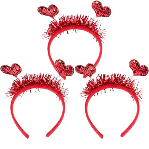 LALADEFIEE Valentinstag Haarband Mit Herzdesign Teiliges Für Partys Hochzeiten Und Foto-requisiten Romantisches Accessoire Für Besondere Anlässe von LALADEFIEE