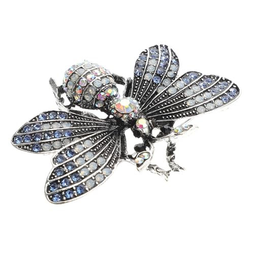 LALADEFIEE Vintage Bienen Brosche Strass Schmuck Unisex Insekten Anstecknadel für Kleidung Schals Hüte Modisches Accessoire für Damen und Herren von LALADEFIEE
