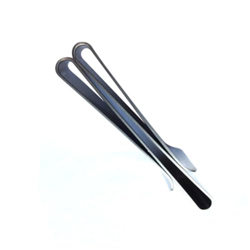 LALADEFIEE Vintage Geldbörse aus Edelstahl mit Fach Klappung Retro Metall Geldclip für Kreditkarten und Bargeld Langlebiger Portemonnaie Clip in Messingoptik Personalisierbar Silberfarben von LALADEFIEE