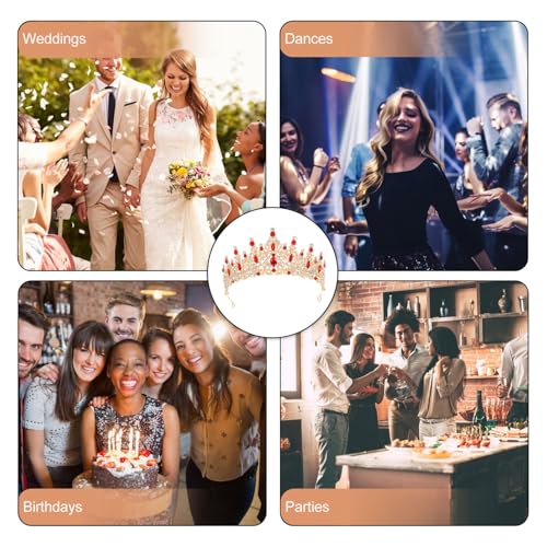 LALADEFIEE Vintage Tiara Krone Stirnband Barock Tiaras Hochzeit Tiara Strass Tiaras Stirnband Prinzessin Krone von LALADEFIEE