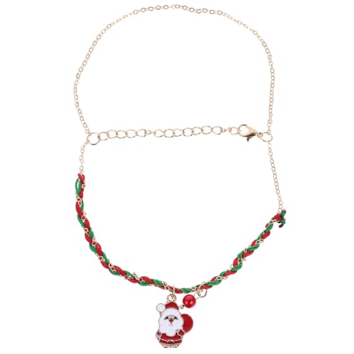 LALADEFIEE Weihnachtliches Armband Damen Herren Handgefertigte Bunte Handgelenkkette Charm Schmuck Festliches Alltagsschmuck von LALADEFIEE