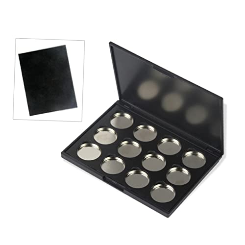 LALAFINA Magnetische Kosmetikbox 1 Stück 12 Lidschatten Leere Kosmetiktasche Kunststoffschale Eyeshadow-Aufbewahrung von LALAFINA