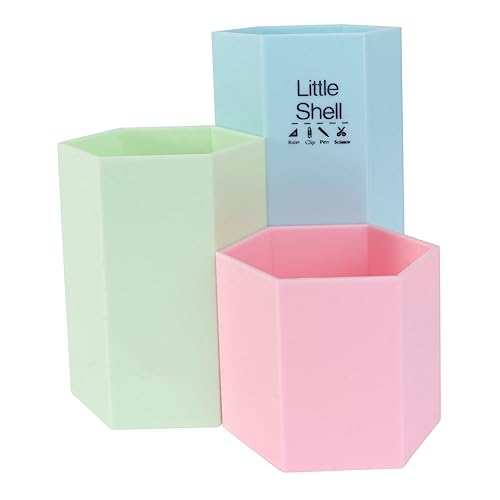 LALAFINA 1stk Sechseckiger Stifthalter Aus Kunststoff Desktop-Speicher Desktop-briefpapier-Organizer Neuheit Stifthalter Kugelschreiber-Organizer Plastik Schreibtisch Bilden Student von LALAFINA