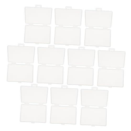 LALAFINA 10 Stück Karton Inhaber Kartenboxen Visitenkarten Für Grußkarten Kartenaufbewahrungsbox Kartenetui Aus Plastik Kartenorganisator Abs Transparent von LALAFINA