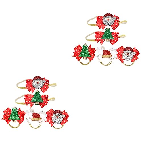 LALAFINA 10 Stk Weihnachtshaargummis Knusprige Haargummis Festlicher Haarreif Weihnachtshaarband Für Die Party Santa Elastische Haarbänder Schneemann-haarbänder Mädchen Gummiband Krawatte von LALAFINA