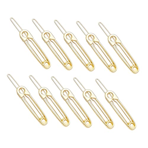 LALAFINA 10St haarschmuck Haarspangen für Damen Hohlspangen mit geometrischer Form hohle geometrische Haarnadel stylische Haarspangen Haarnadel Jahrgang Knall-Clip Tan von LALAFINA