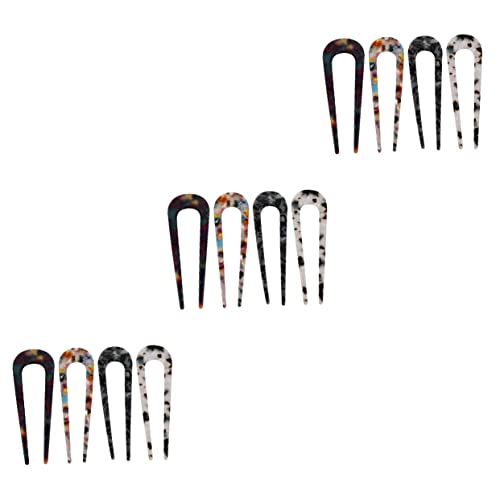 LALAFINA 12 Stk Einfache U-förmige Haarnadel Haarspangen Für Damen Haarstyling-zubehör Französische Haarnadel Haarschmuck Für Die Braut Haardekore Essigsäure Essstäbchen Mädchen Jahrgang von LALAFINA