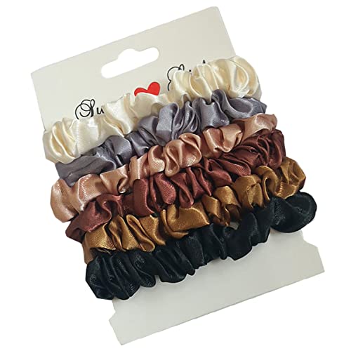 LALAFINA 12 Haarband aus Satin Haarbänder für Damen elastische Haargummis Trompetenständer Nylon-Haargummis für Jahrgang Pferdeschwanz Kabelbinder Halterung Gummiband von LALAFINA