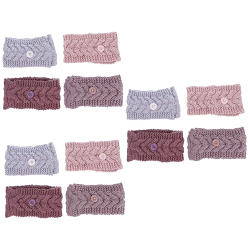 LALAFINA 12 Stk Knopf Wollstirnband Konfetti- Stirnband. Schaltflächenkopfband. Sportgestricktes Stirnband Weihnachts- Haar- Bands. Garn Krankenschwester Halterung Bilden von LALAFINA