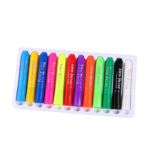 LALAFINA 12stücke Temporäre Körpermalstifte Für Junge Mädchen Gesichtsbemalung Pens Für Halloween Und Cosplay Waschbare Farben Für Arm Und Beinmalerei Und Hautverträglich von LALAFINA