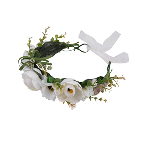 LALAFINA 1Pc Haargummis Für Haar Ringe Für Kleinkind Tiara Blumen Haarkranz Für Mädchen Party Haarbänder Brautstirnband Blumenstirnband Party Haarband Kopfbedeckung von LALAFINA