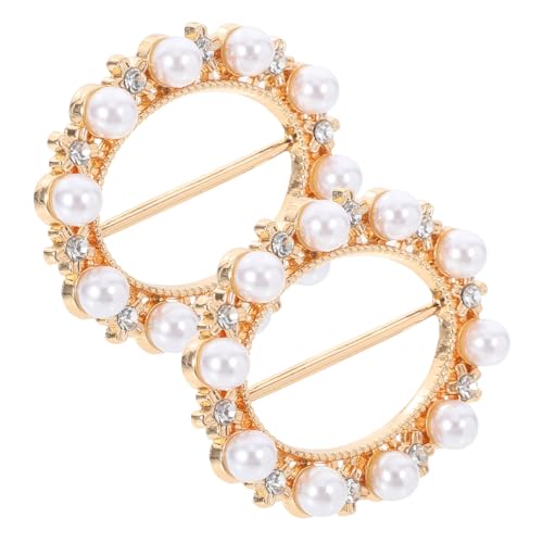 LALAFINA 2 Stück Damen Schalringe Legierung Multifunktionale Clips für Seidenschals T Shirts und Mehr Vielseitige Bekleidungsaccessoires von LALAFINA