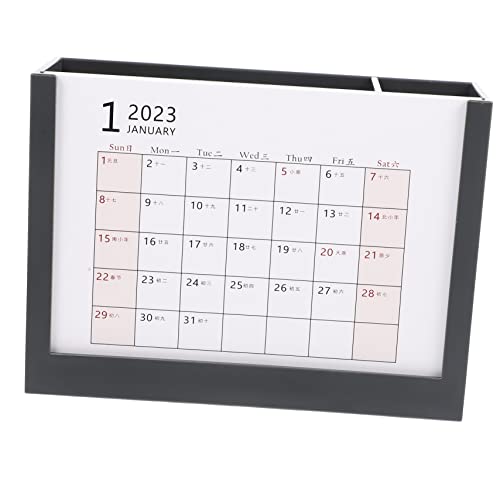 LALAFINA 2023 Mini-Kalender Mini Federmäppchen Tischkalender Bürodekoration Bürokalender Desktop-Aufbewahrungskoffer Schreibtisch schmücken Zhang Stifthalter Aufbewahrungskiste p.s von LALAFINA