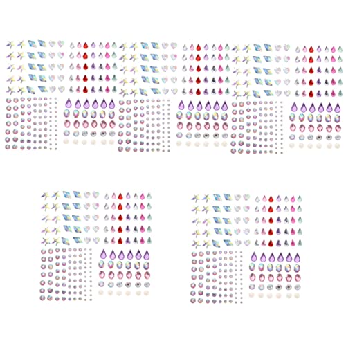 LALAFINA 20blätter Selbstklebende Strasssteine Für Gesicht Glitzernde Augen Und Gesichtsaufkleber Für Halloween Festivals Und Cosplay Kreative Make-up Dekorationen Mit Verschiedenen von LALAFINA