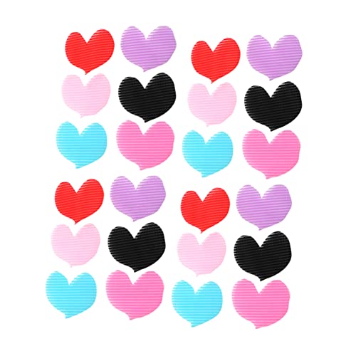 LALAFINA 24St Haaraufkleber Stiftlicht Gesicht Roter Bommelbesatz mit Farbverlauf rotes Stirnband Schaf Haarband bangs clip makeup hair clips Haare fixierte Fransen Haarknall-Aufkleber 1 von LALAFINA