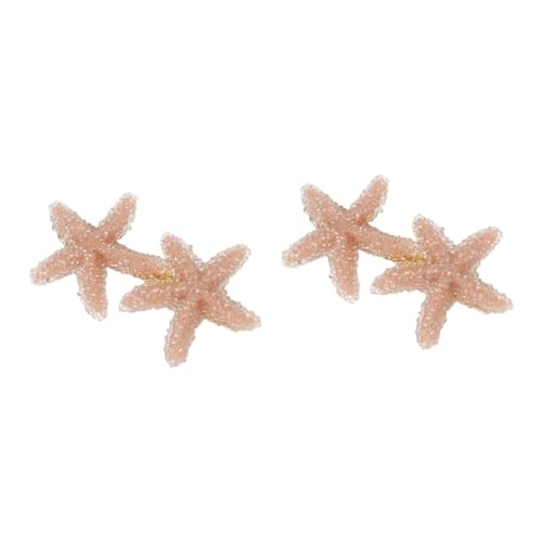 LALAFINA 2st Stern Haarspangen Seestern-haarnadeln Haarspangen Mit Seesternen Accessoires Für Mädchen Haarschmuck Haar Klammern Glitzernde Haarnadel Fräulein Klipp Metall von LALAFINA