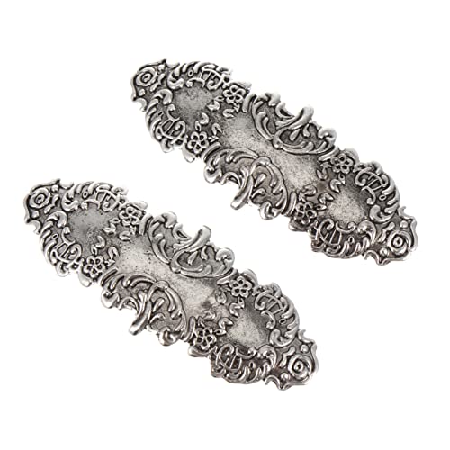 LALAFINA 2st Vintage Federclip Pigtail-federklemmen Vintage Haarspangen Brautschmuck Haarspangen Aus Metall Blumenhaarspangen Für Frauen Große Damen Modellieren Legierung Haarschmuck von LALAFINA